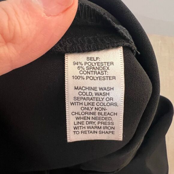 White House black market black wide leg satin trim pants size 8 - Picture 8 of 11